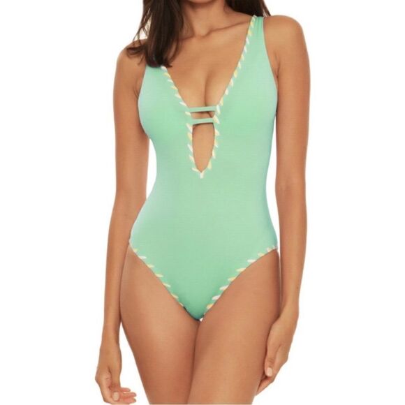 BECCA  Camille Reversible Skylar Plunge One-Piece
Swimsuit!  New - Picture 7 of 7